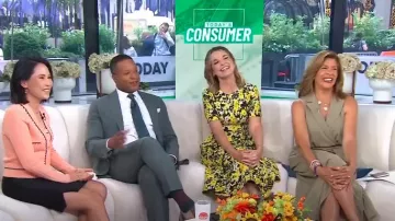 L'Agence Mayer Vestido largo militar usado por Hoda Kotb como se ve en Hoy el 24 de julio de 2024