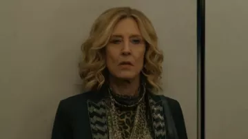 The Kooples Leopard Print Scarf worn by Sheryl Luria (Christine Lahti) as seen in Evil (S04E10)