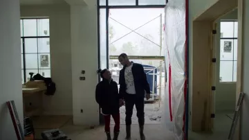 Casablanca White 'Casa Way' T-Shirt worn by Jonathan Owens as seen in Simone Biles Rising (S01E01)