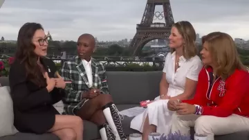 Thom Browne Tartan Blazer à simple boutonnage porté par Cynthia Erivo comme on le voit dans Today le 26 juillet 2024