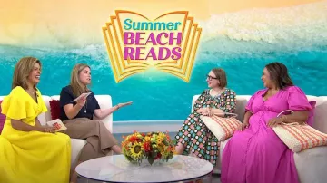 Anthropologie La robe boutonnée Katerina portée par Jasmine Guillory telle qu’on la voit dans Today with Hoda & Jenna le 26 juillet 2024