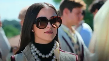 Max Mara Round Sunglasses worn by Emilia Krawietz (Ane Rot) as seen in Elite (S08E03)