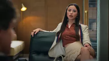 Sandro Vierge Embellished Polo worn by Emilia Krawietz (Ane Rot) as seen in Elite (S08E05)