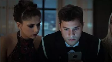 Rotate Sequined Halterneck Maxi Dress worn by Sara (Carmen Arrufat) as seen in Elite (S08E07)