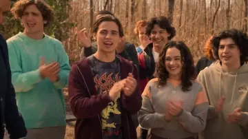 Cobra Kai TV series Wardrobe: Robby Keene (Tanner Buchanan) is wearing Vans Halloween Glow T-Shirt in season 6, episode 4