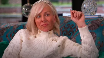 Maje Spiral Knit Sweater worn by Margaret Josephs as seen in The Real Housewives of New Jersey (S14E12)