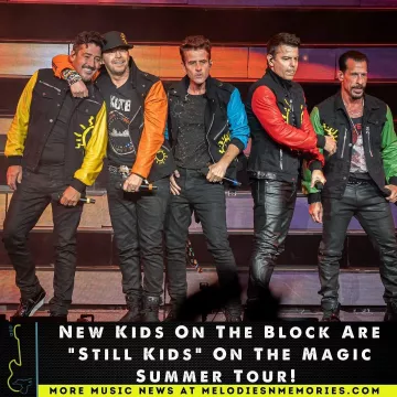 New Kids On The Block Outfits: Jordan Knight is wearing black and red bomber jacket for Magic Summer 2024 Tour