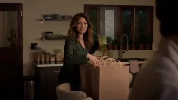 Mango Pleated Flowy Shirt worn by Amanda LaRusso (Courtney Henggeler) as seen in Cobra Kai (S06E05)