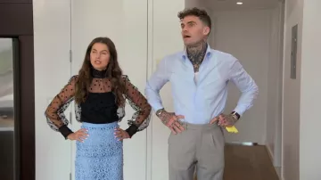 Burberry Lace-embroidery Pencil Skirt worn by Jess Markowski  as seen in Owning Manhattan (S01E03)