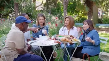 Alex Mill Sweater Bowling Shirt in Dark Sand worn by Al Roker as seen in Today on  July 29, 2024