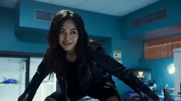 The Boys Wardrobe: Kimiko Miyashiro (Karen Fukuhara) worn by Black Biker Leather Jacket in season 3, episode 8