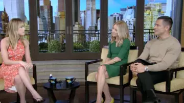 Miu Miu Long Marocain Dress worn by Kiernan Shipka as seen in LIVE with Kelly and Mark on July 26, 2024