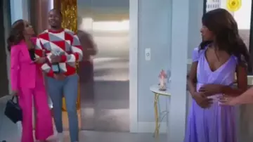 Milly Avery Cady Blazer worn by Andrea 'Andi' Barnes (KJ Smith) as seen in Tyler Perry's Sistas (S07E19)