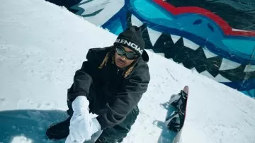 Balenciaga Black Unity Sports Icon Boxy Zip Hoodie worn by DDG in DDG - Copy My Drip [Music Video]