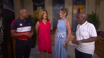 Polo Ralph Lauren Team USA 2024 Summer Olympics Villagewear Performance Polo worn by Craig Melvin as seen in Today on July 31, 2024