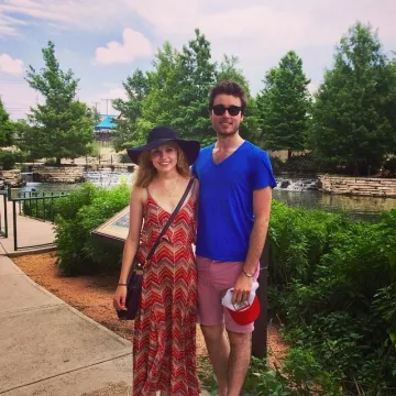 Meaghan Martin is wearing Urban Outfitters Multicolor Ecote Maxi Dress on her Instagram account @meaghanjette