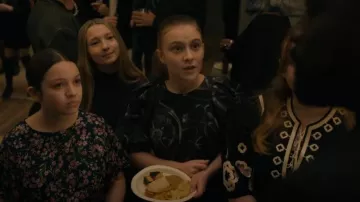 Ted Baker Saaraih Puff Sleeve Mini Dress With Belt worn by Lynn Bouchard (Brooklyn Shuck) as seen in Evil (S04E11)