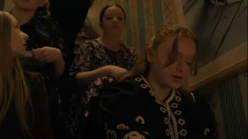 Maje Clover-Embroidered Peplum Minidress worn by Lila Bouchard (Skylar Gray) as seen in Evil (S04E11)