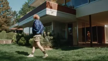 Cuckoo Outfits: Gretchen (Hunter Schafer) is wearing Blue Bomber Jacket in the movie