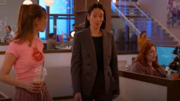 Veronica Beard Lawrence Plaid Dickey Jacket worn by Anna (Sian Clifford) as seen in Unstable (S02E01)
