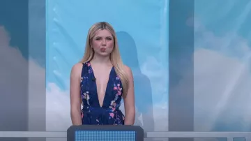 Barboteuse à fleur Moxeay portée par Leah comme on le voit dans Big Brother (S25E02)