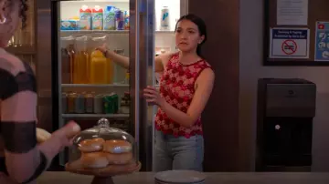 Alice + Olivia Reva Flower Crochet Shell Top worn by Luna (Rachel Marsh) as seen in Unstable (S02E04)