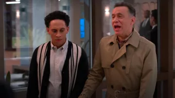 Allsaints Berkley Cardigan worn by Malcolm (Aaron Branch) as seen in Unstable (S02E06)