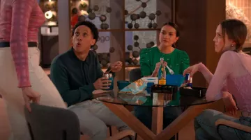 Madewell Button-Up Long-Sleeve Sweater Polo worn by Malcolm (Aaron Branch) as seen in Unstable (S02E07)