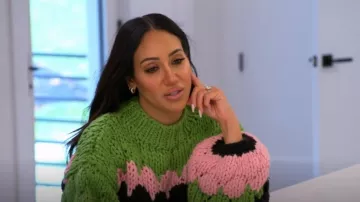 Anthropologie Amya Knit Chunky Knit Sweater porté par Melissa Gorga comme on le voit dans The Real Housewives of New Jersey (S14E13)