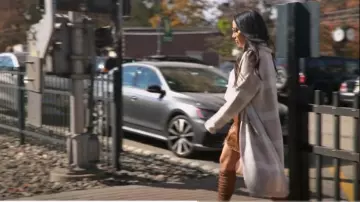 Nine West Tall Macrame Leather Tan Vintage America Boot with Back Zipper worn by Melissa Gorga as seen in The Real Housewives of New Jersey (S14E13)