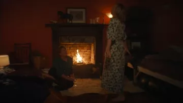 Maje Floral Midi Dress worn by Birdie Bell (Asher Keddie) as seen in Fake (S01E01)