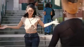 Anthropologie Short Sleeve Drawstring Popover Top worn by Thea Mays (Camille Hyde) as seen in All American: Homecoming (S03E05)