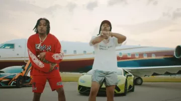 Rick Owens x Champion Silver Dolphin Shorts worn by Lil Baby in Tay B x Lil Baby - ALL TEN (Official Music Video)
