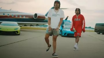 Rick Owens Black Leather Vintage Sneakers worn by Lil Baby in Tay B x Lil Baby - ALL TEN (Official Music Video)