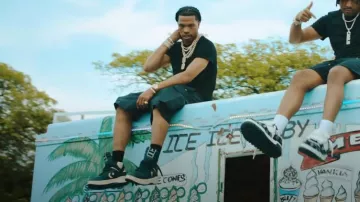 Rick Owens DRKSHDW Turbowpn x Converse Black worn by Lil Baby in Tay B x Lil Baby - ALL TEN (Official Music Video)