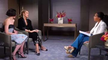 Sandalias de plataforma Guess Gabela usadas por Sheinelle Jones como se ve en Today el 6 de agosto de 2024
