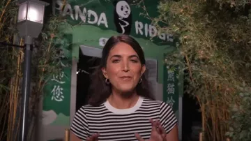 Madewell Brightside Andy Tee Stripe worn by Liz Kreutz as seen in Today on August 6, 2024