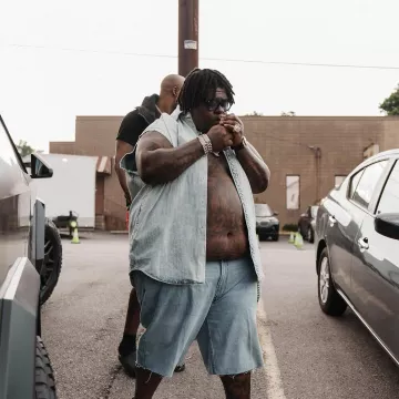 Louis Vuitton Black Square LV Escape Blue Light Glasses worn by BigXthaPlug on the Instagram account @bigxthaplug