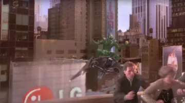 Pumpkin Bomb of Green Goblin (Willem Dafoe) in Spider-Man movie