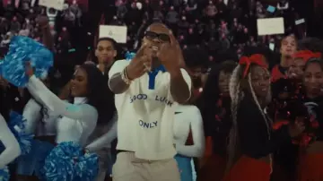 Mr. Saturday White & Blue 'Good Luck Only' Polo worn by Gunna in Gunna - one of wun [Official Video]