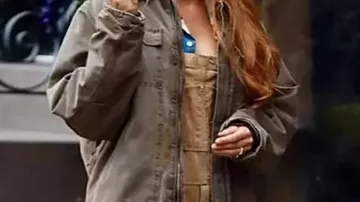It Ends with Us Movie outfits: Blake Lively wears Plaid Wool Jacket to portray Lily Bloom