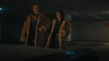 Jakewood Shearling Coat worn by Dr. Gene Thibodeau (Nick Offerman) as seen in The Umbrella Academy (S04E01)