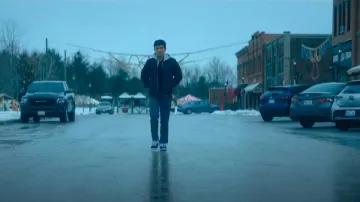 Dickies 873 Work Pants In Grey worn by Ben Hargreeves (Justin H. Min) as seen in The Umbrella Academy (S04E02)