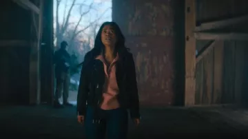 Banana Republic Cashmere Johnny Collar Sweater worn by Jennifer Chen (Victoria Marie Sawal) as seen in The Umbrella Academy (S04E03)