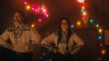 Scully Women's Floral Tooled Embroidered Long Sleeve Western Shirt worn by Dr. Jean Thibodeau (Megan Mullally) as seen in The Umbrella Academy (S04E03)