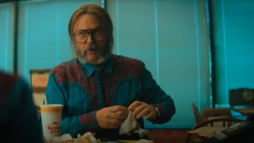 Scully Western Shirt Mens Embroidered S Blue Cranberry worn by Dr. Gene Thibodeau (Nick Offerman) as seen in The Umbrella Academy (S04E04)