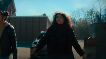 Levis Off Campus Wooly Coat worn by Allison Hargreeves (Emmy Raver-Lampman) as seen in The Umbrella Academy (S04E05)