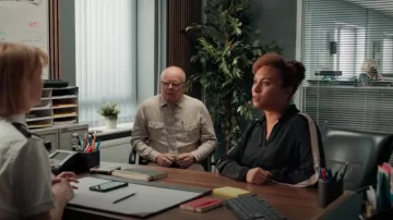 Reiss Millie Side Stripe Shirt worn by DCI Lauren McDonald (Tala Gouveia) as seen in McDonald & Dodds (S04E02)