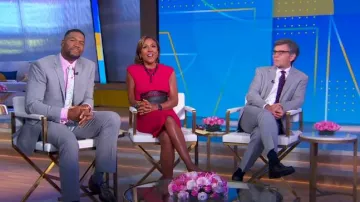 Cinturón corsé de cuero festoneado Alaïa usado por Robin Roberts como se ve en Good Morning America el 5 de agosto de 2024