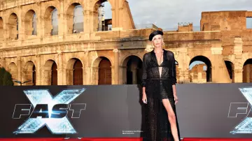 Maison Dauphin ring designed by Charlotte Dauphin as seen on Charlize Theron at the Fast X premiere in Rome, Italy